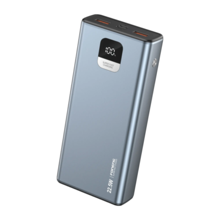 Foneng GT200 20000mAh Power Bank 22.5w with 3 outputs - Metal Grey