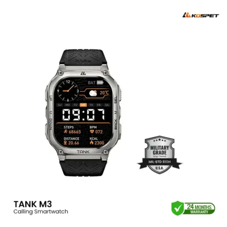 Kospet Tank M3  Military-Grade AMOLED Smart Watch - Silver
