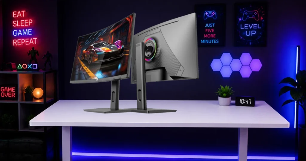 ST 27 Inch Curved Gaming Monitor 180Hz FHD RGB Adjustable Stand